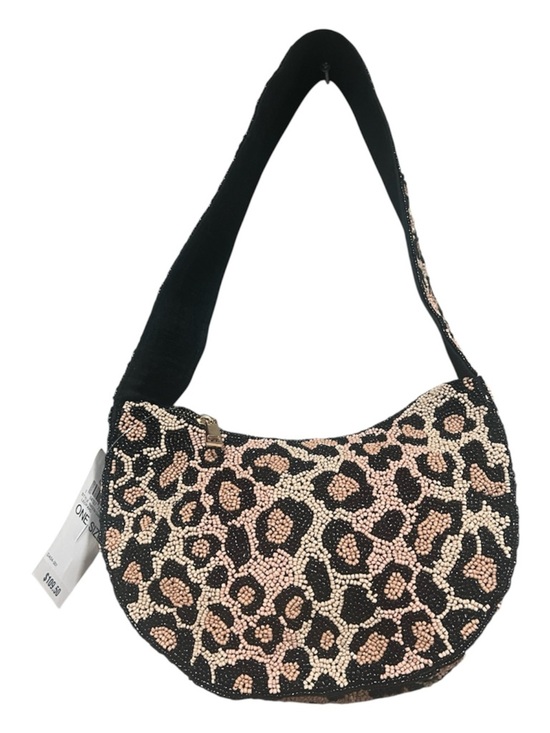 ON 34th Handbags - On 34th Beaded Half Moon Leopard Shoulder Bag,